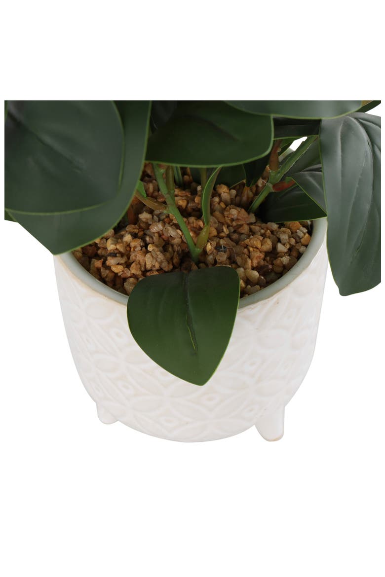 Green Faux Foliage Artificial Potted Plant, Alternate, color, GREEN