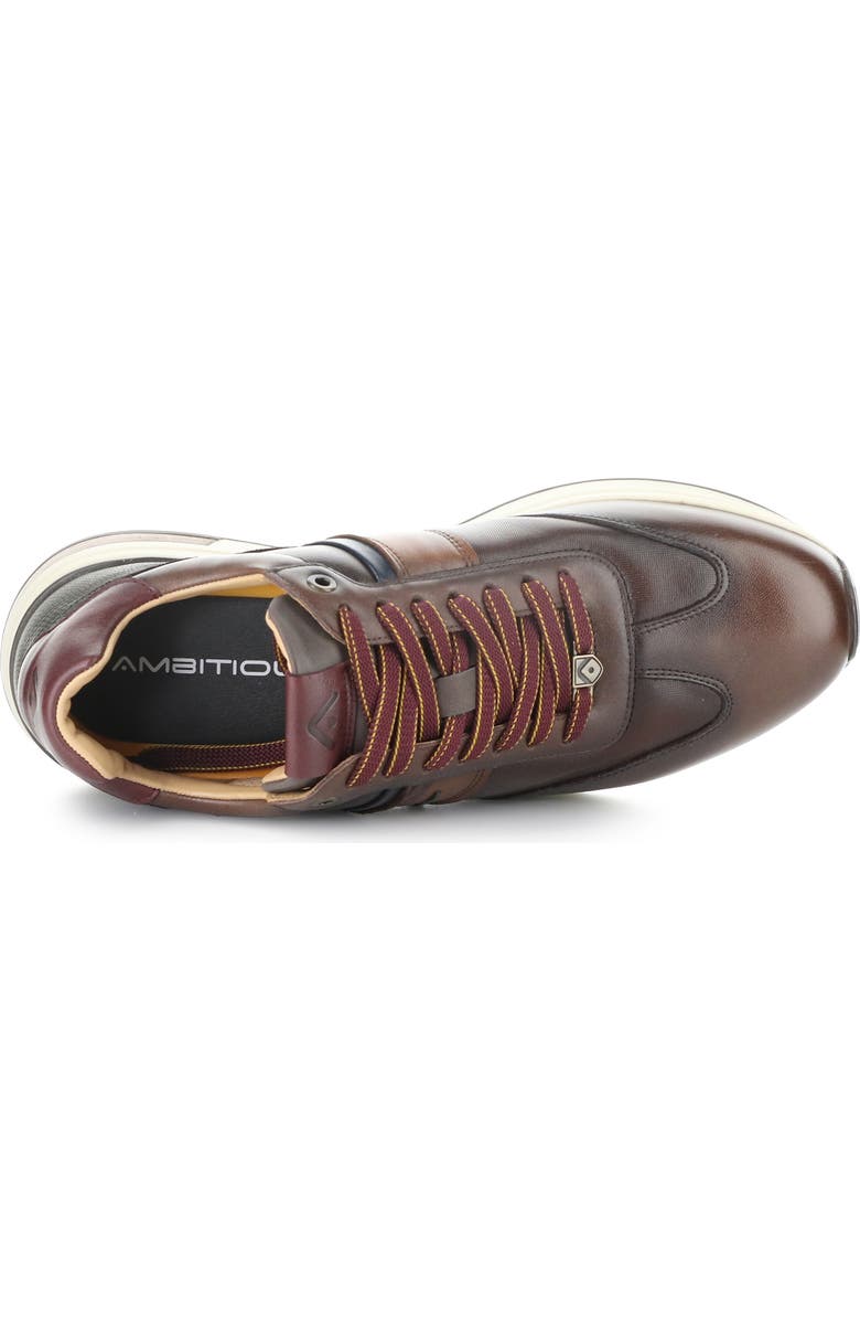 Ambitious Leather Lace-Up Sneaker, Alternate, color, Brown Leather