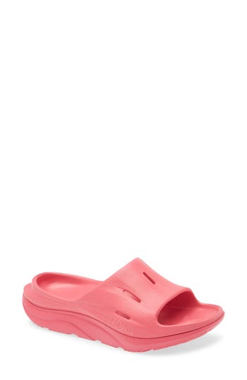 Hoka Gender Inclusive Ora Recovery Slide 3 Sandal In Pink