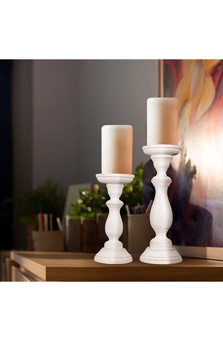 Mela Artisans Tuli Pillar Candle Holder Set, Alternate, color, Natural