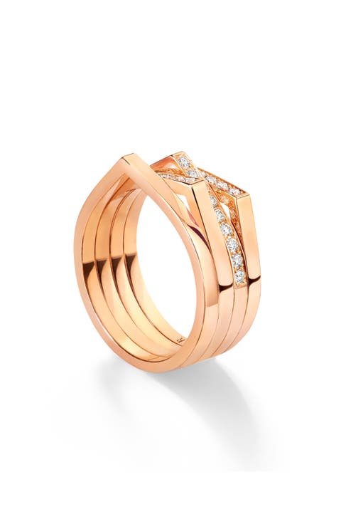 Antifer 2-Row 18K Gold and Diamond Hoop Earring