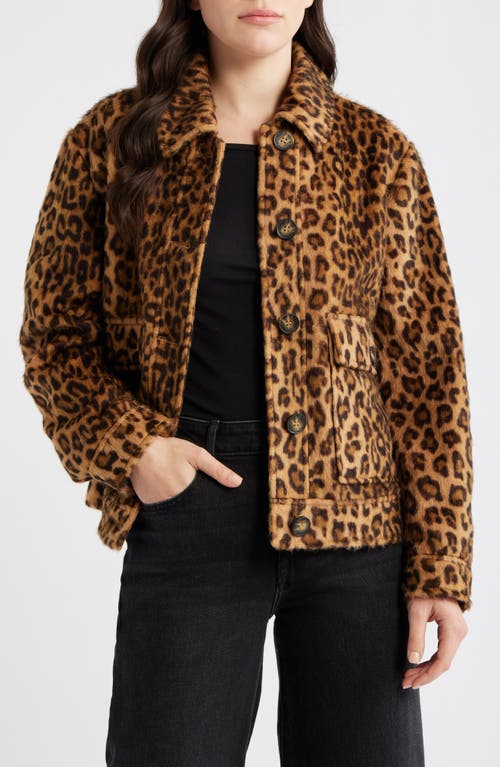 Bernardo Leopard Print Jacket at Nordstrom, Size Medium