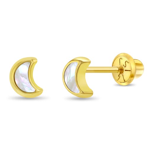 In Season Jewelry 14k Mother of Pearl Shaped Earrings in White at Nordstrom