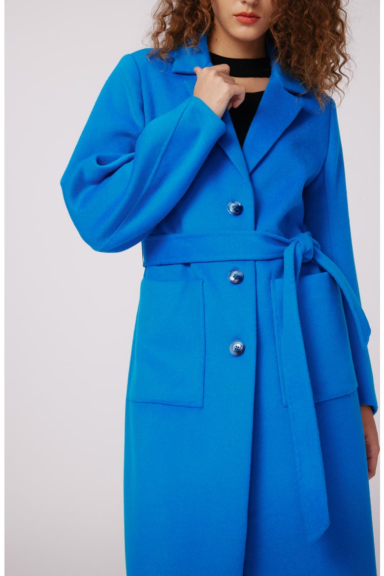 Nene Wool Coat, Alternate, color, BRIGHT BLUE