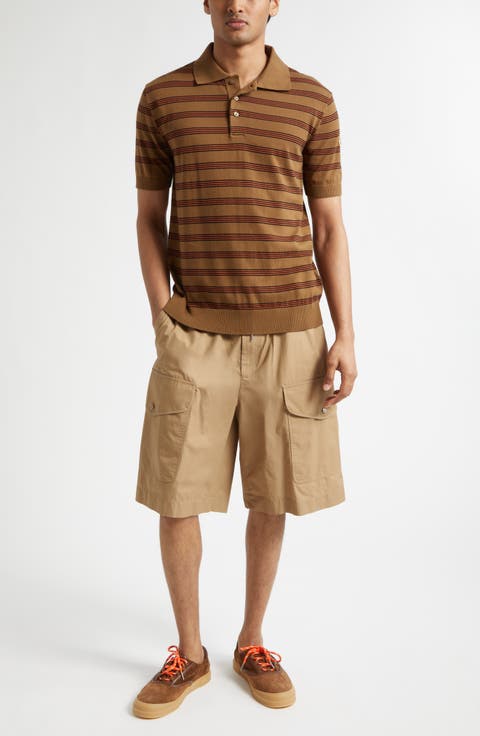 Cotton Poplin Cargo Shorts
