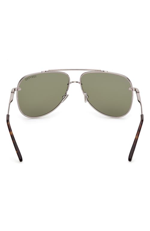Tom Ford Leon 62mm Pilot Sunglasses In Gray