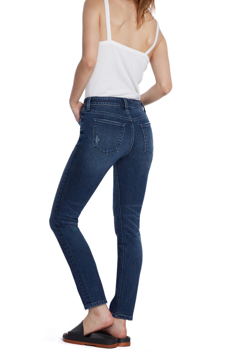 HINT OF BLU Vera Mid Rise Skinny Jeans, Alternate, color,