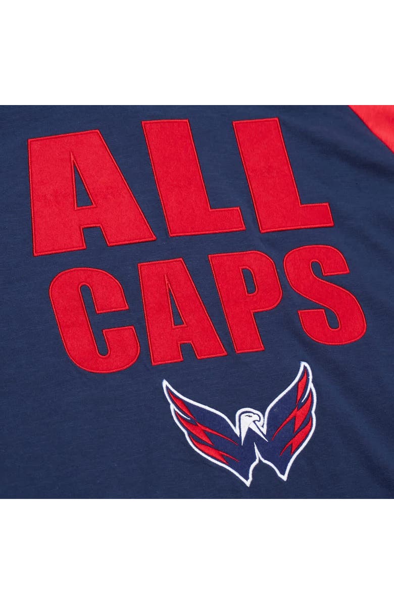 Mitchell & Ness Men's Mitchell & Ness  Navy/Red Washington Capitals Legendary Slub Raglan Long Sleeve T-Shirt, Alternate, color, Navy