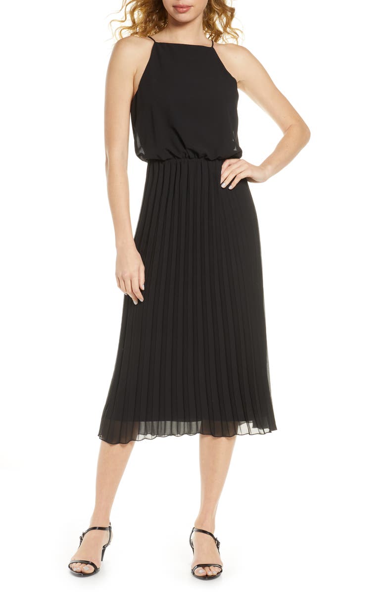 Sam Edelman Blouson Pleated Dress, Main, color,