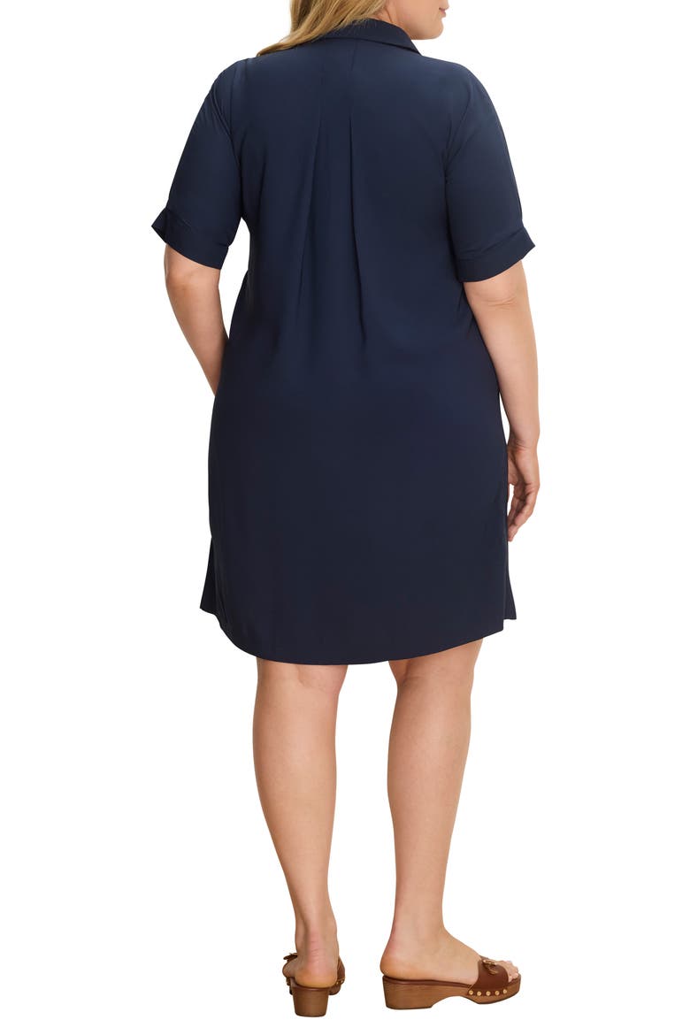 Devon Short Sleeve Shirtdress, Alternate, color, DARK INDIGO