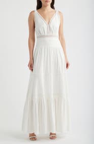 KOBI HALPERIN Alessia Lace Inset Detail Maxi Dress