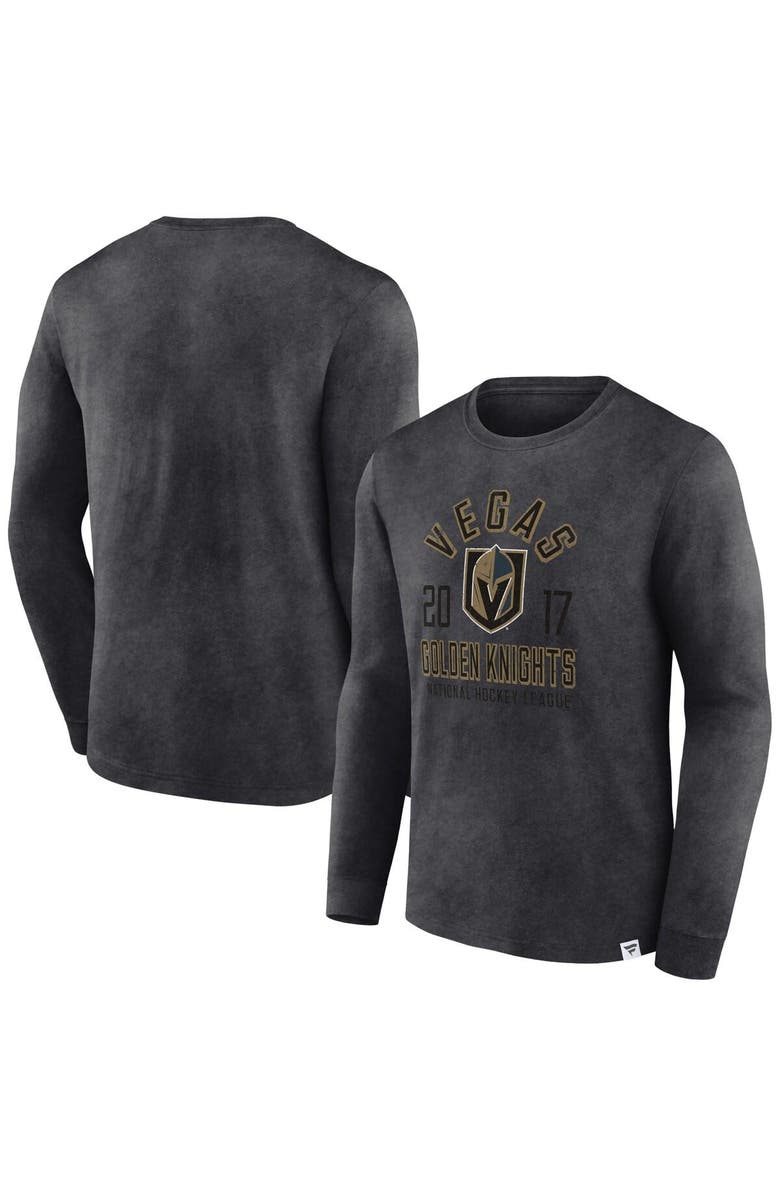 FANATICS Men's Fanatics Branded Heather Charcoal Vegas Golden Knights Keep The Zone Long Sleeve T-Shirt, Alternate, color, 