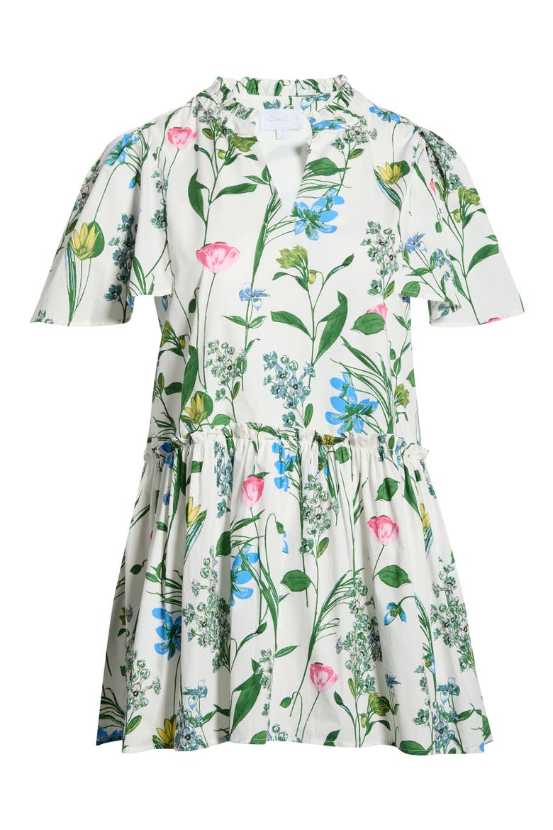 Clove Garden Floral Babydoll Dress, Alternate, color, WHITE/PINK/GREEN