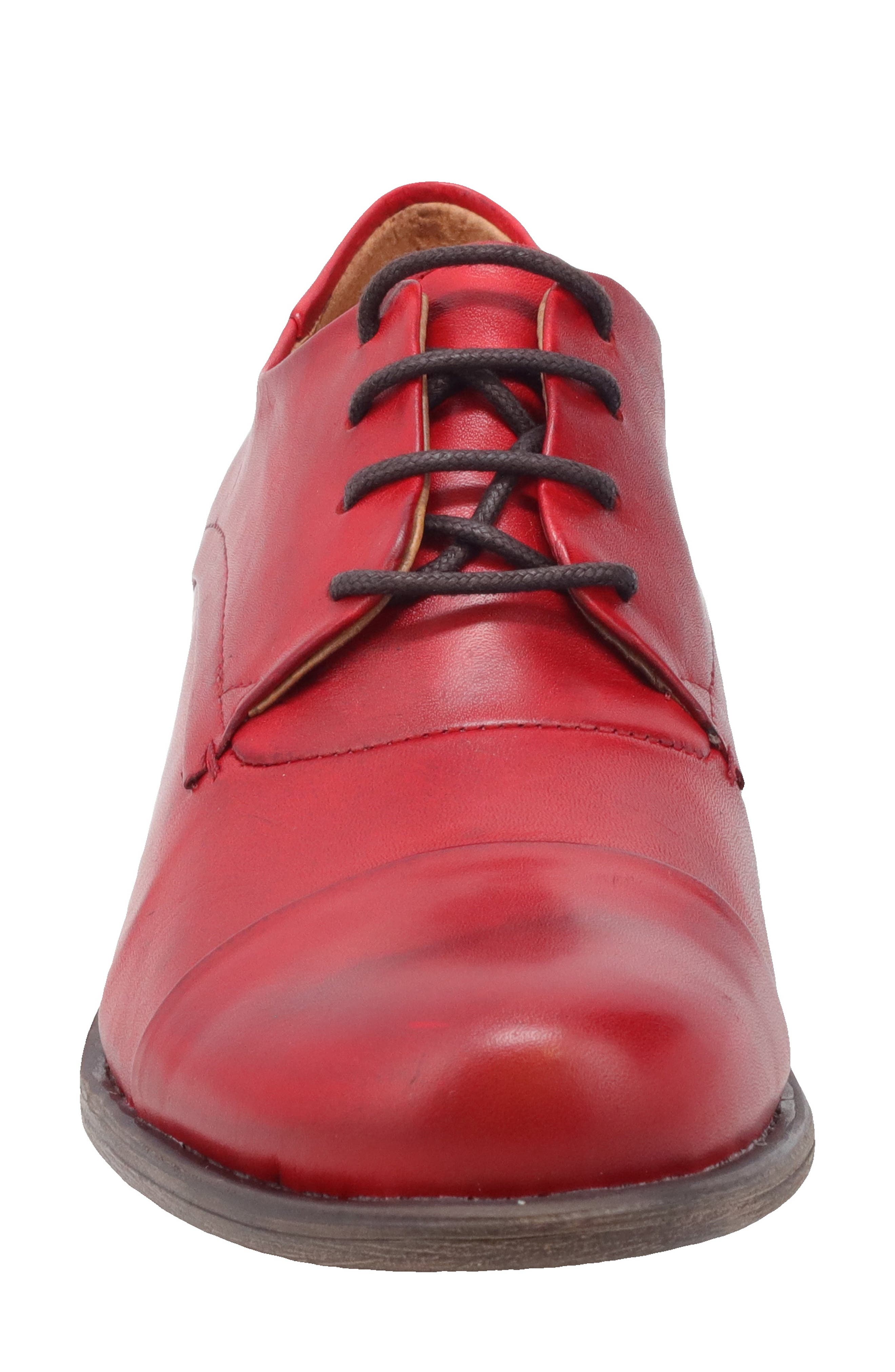 Letty Oxford Flat, Alternate, color, RED