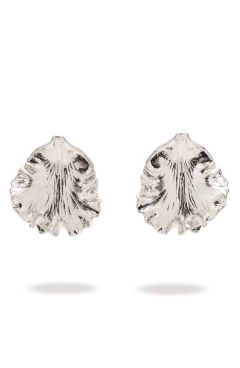 Iris Leaf Clip-On Earrings