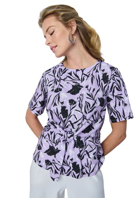 Stretch Crepe Tie Waist Top (Plus)