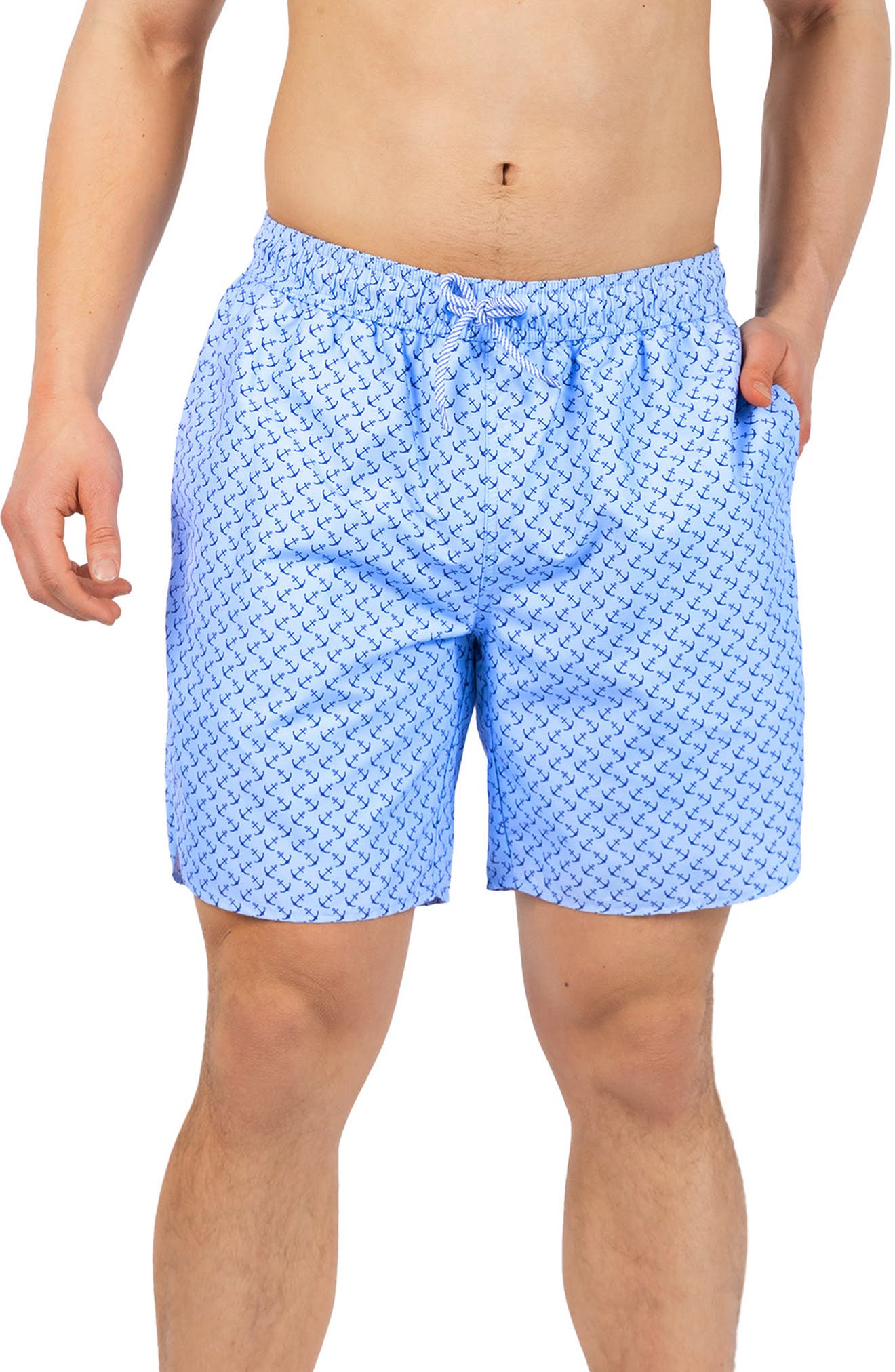 TailorByrd Anchors Print Swim Trunks
