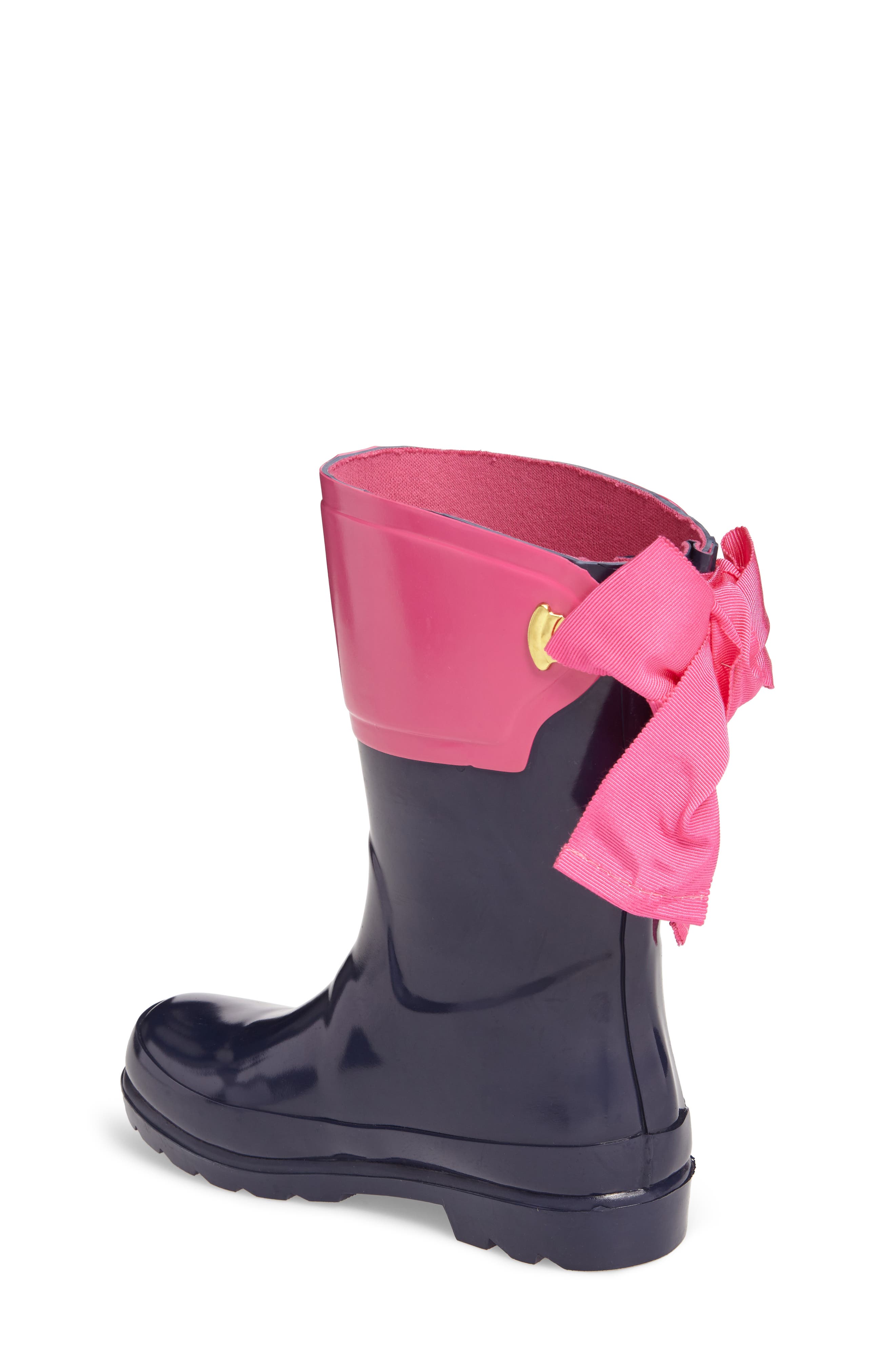 Joules Evedon Bow Waterproof Rain Boot, Alternate, color, 