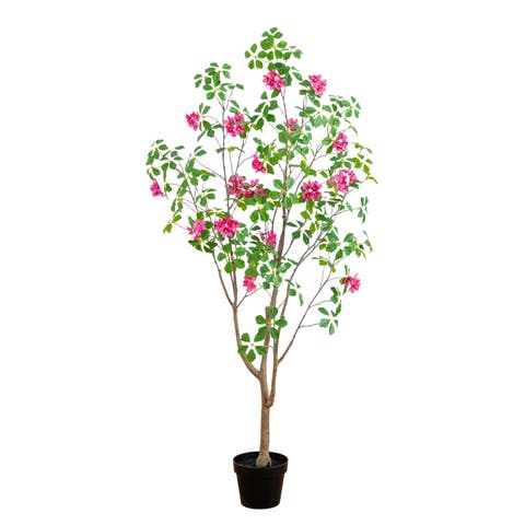 5-ft Artificial Dogwood Tree with Real Touch Leaves