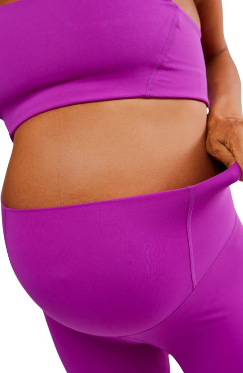 Free People X Maternity Hatch Never Better Leggings In Purple