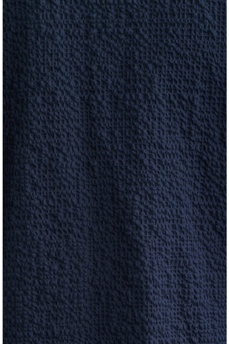 Carper Textured Long Sleeve Camp Shirt, Alternate, color, DARK BLUE
