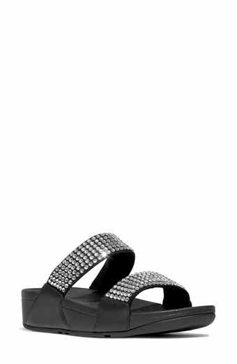 Lulu Maxi Crystal Covered Slide Sandal