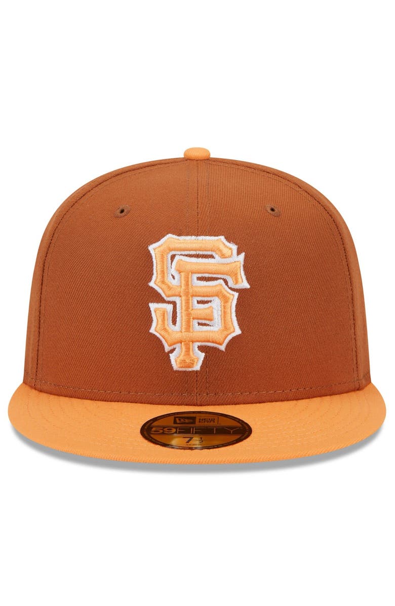 New Era Men's New Era Brown/Orange San Francisco Giants Spring Color Basic Two-Tone 59FIFTY Fitted Hat, Alternate, color, 
