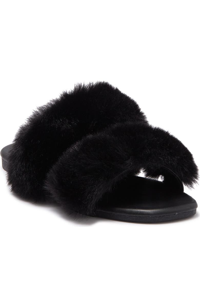 TOP MODA Salinas 22 Faux Fur Slide Sandal, Main, color,