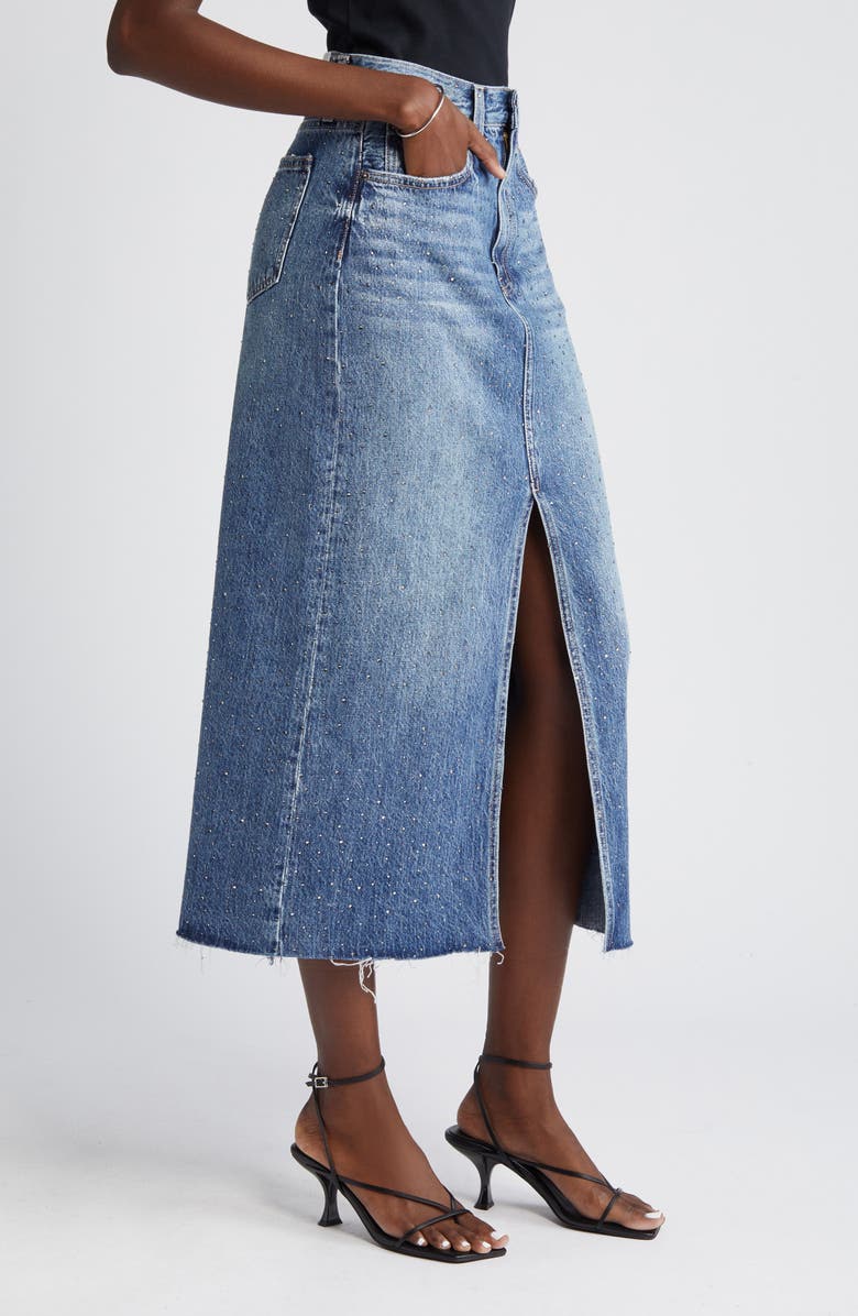 Pistola Alice Denim Maxi Skirt, Alternate, color,