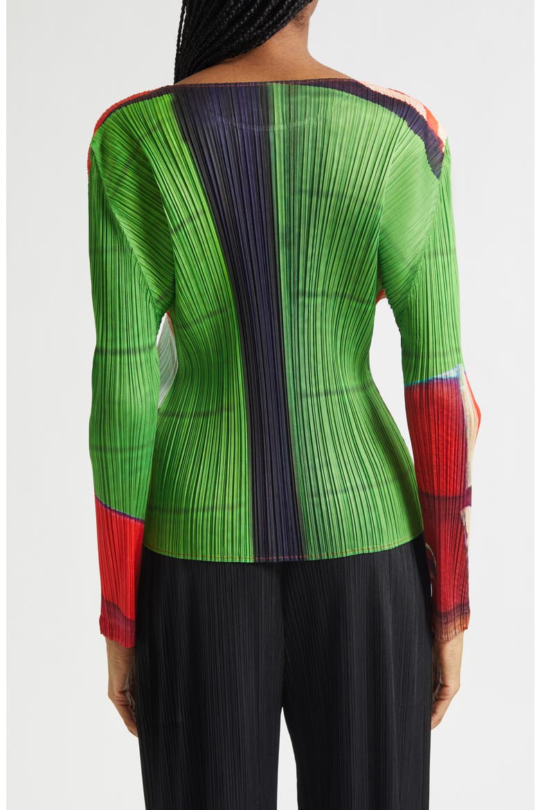 City Collage Pleated Top, Alternate, color, RED X GREEN