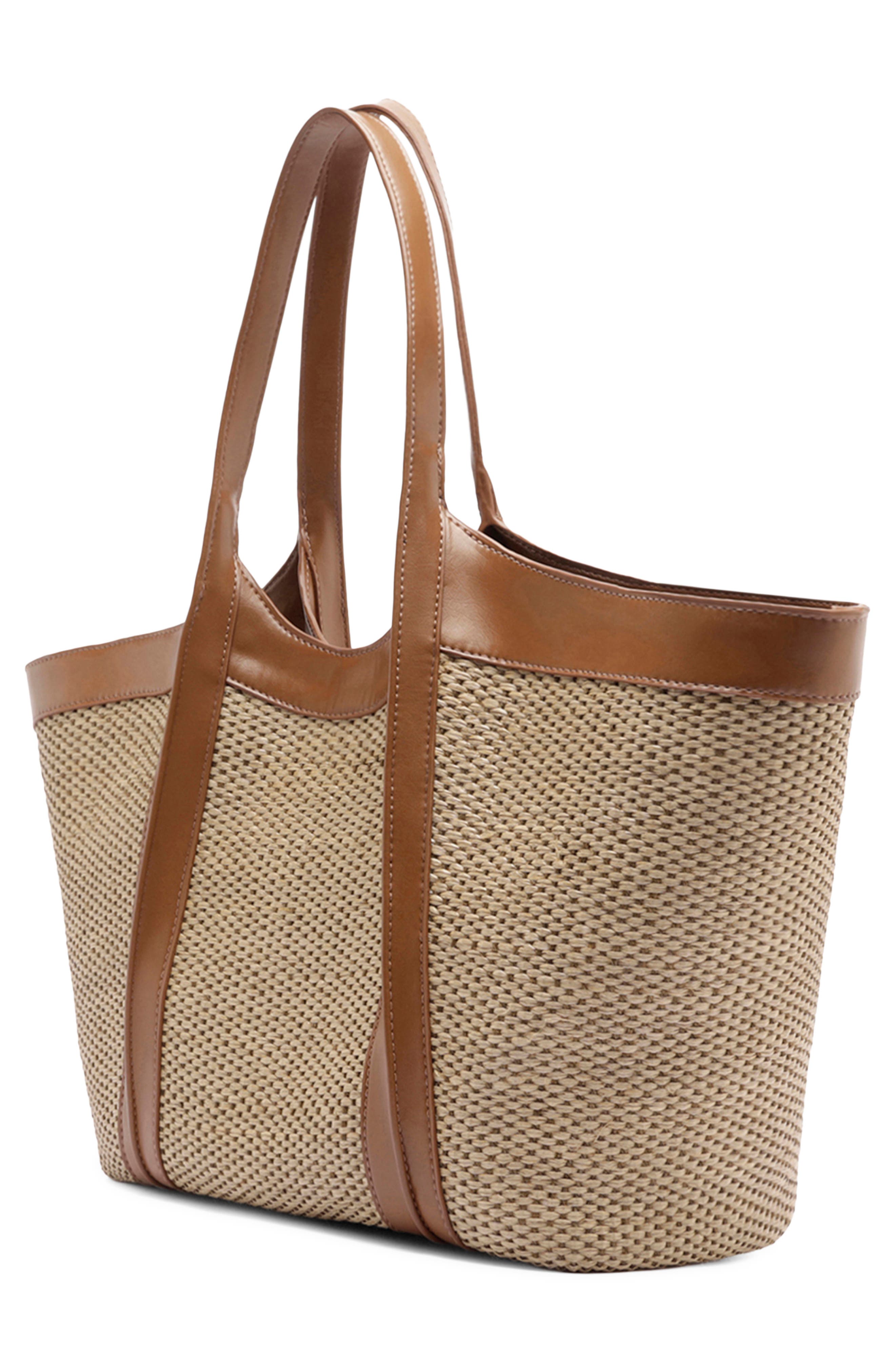 Arezzo Large Liana Shopper Bag, Alternate, color, Soul Natural/ Natural