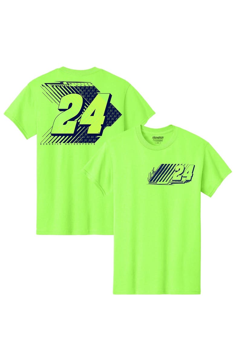 HENDRICK MOTORSPORTS TEAM COLLECTION Men's Hendrick Motorsports Team Collection Neon Green William Byron Name & Number T-Shirt, Alternate, color, Neon Green
