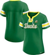 FANATICS Women's Fanatics Green Oregon Ducks Iconic Athena Lace-Up T-Shirt