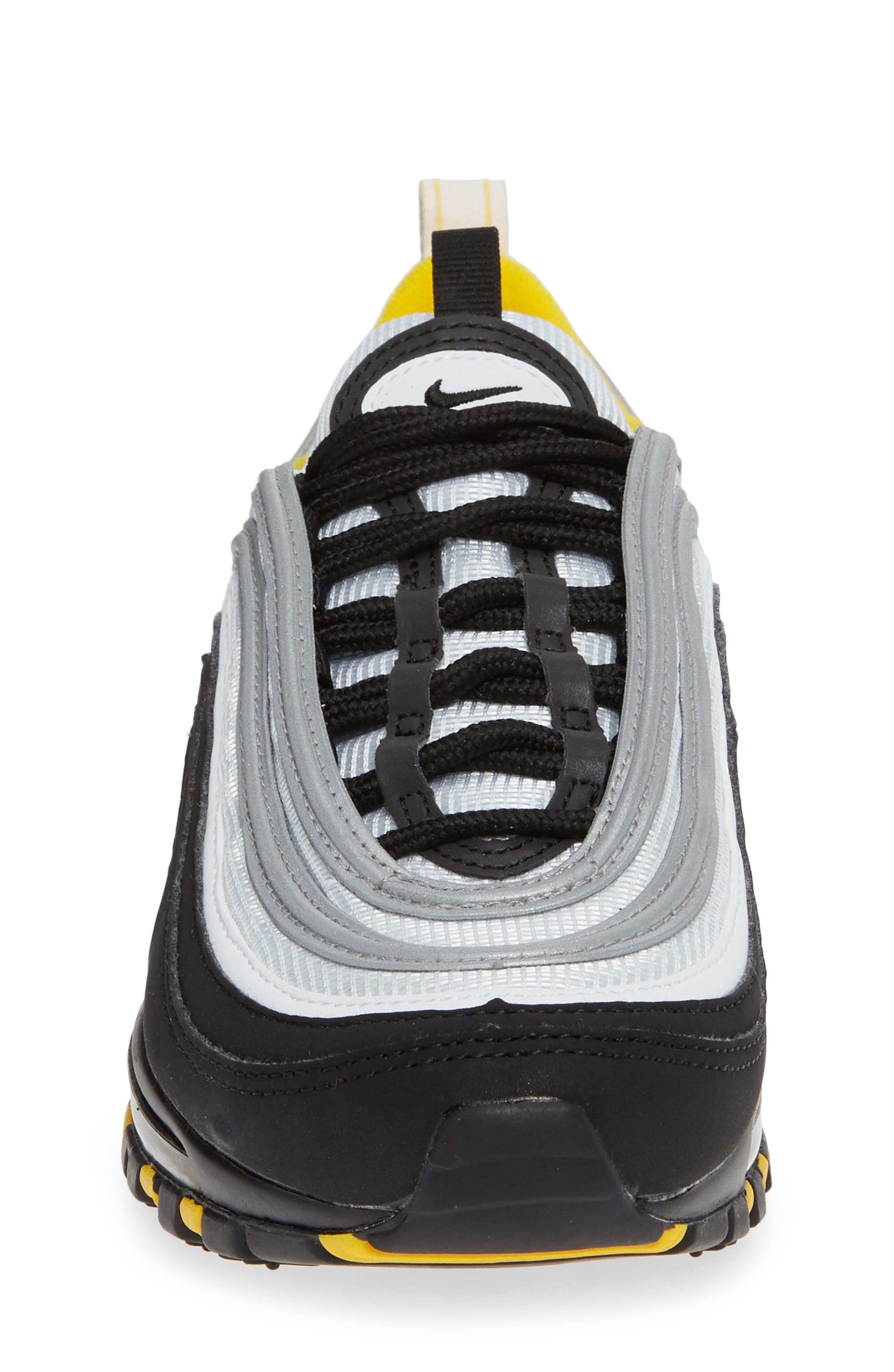 Kids' Air Max 97 Sneaker, Alternate, color, BLACK/ WHITE/ AMARILLO