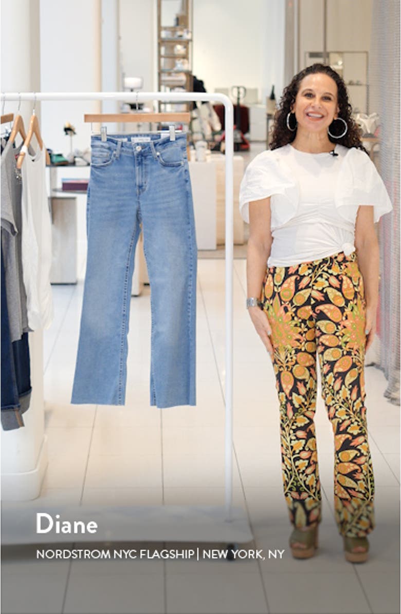 Sienna Raw Hem Crop Flare Jeans, sales video thumbnail