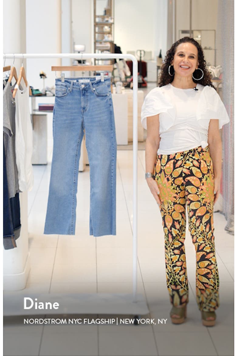 Sienna Raw Hem Crop Flare Jeans video
