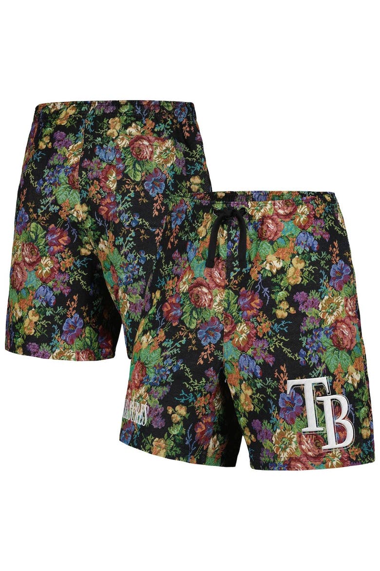 Men's PLEASURES  Black Tampa Bay Rays Floral Shorts, Alternate, color, Black