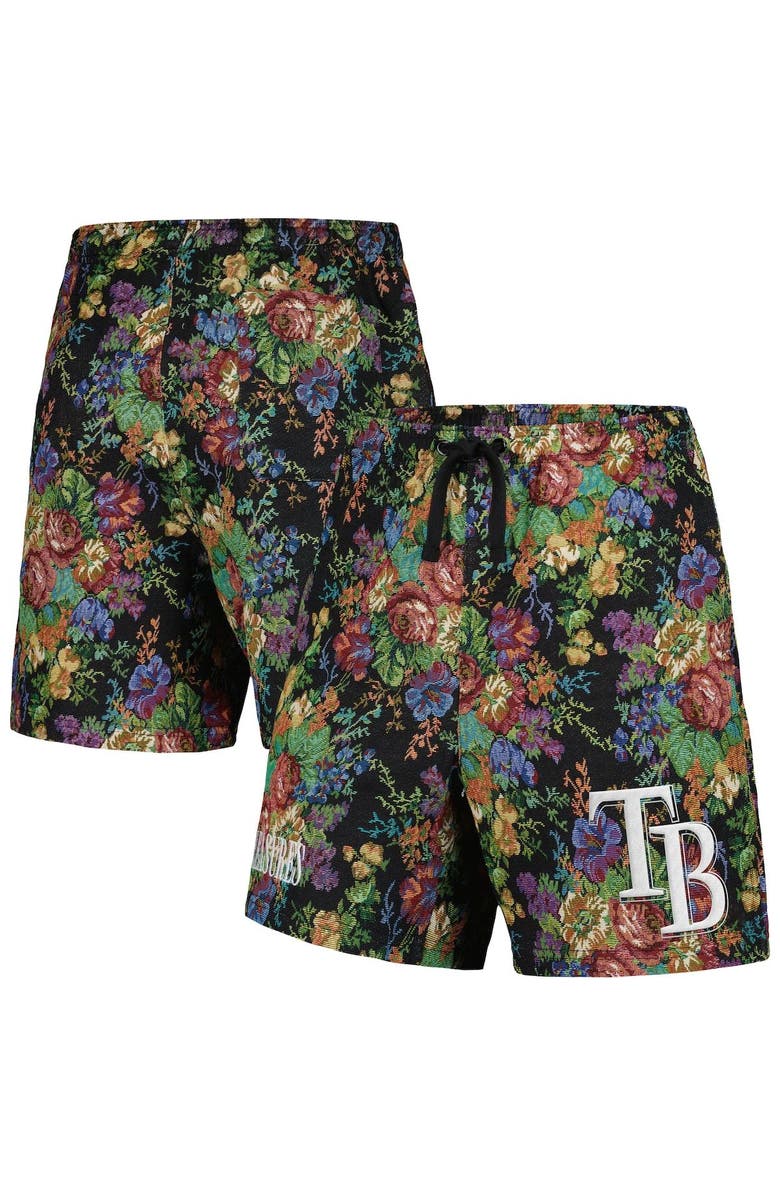 PLEASURES Men's PLEASURES  Black Tampa Bay Rays Floral Shorts, Alternate, color, Black
