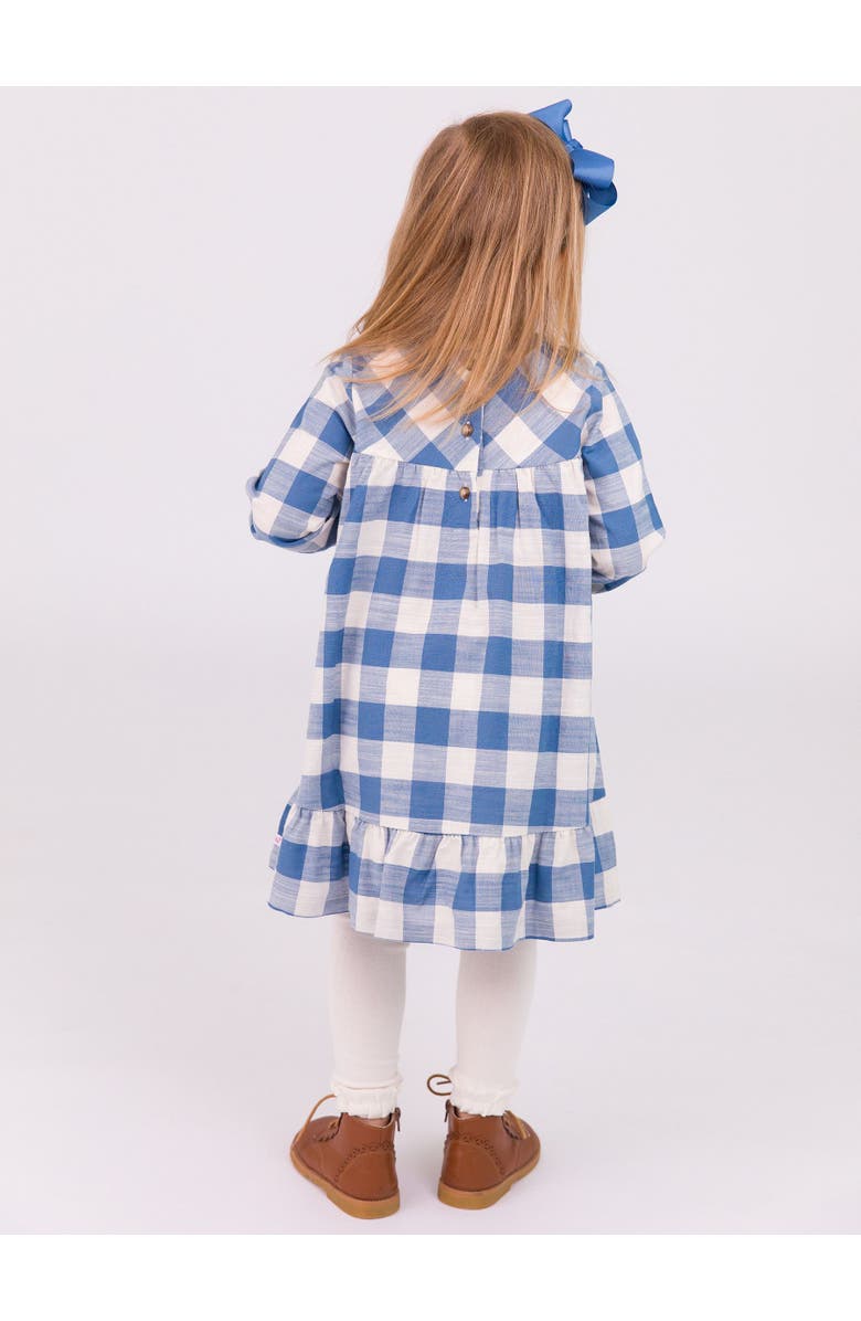 RuffleButts Baby Girls Long Sleeve Ruffle Hem Dress, Alternate, color,