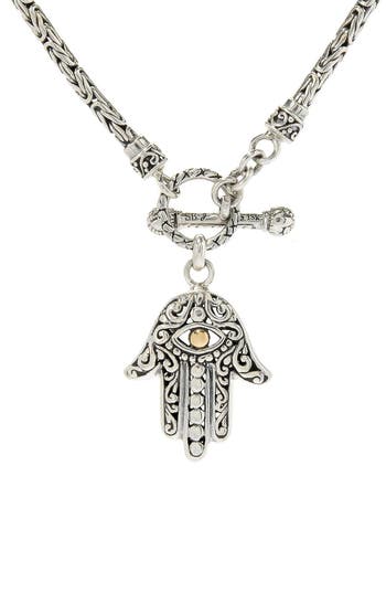 Samuel B. Hamsa Pendant Toggle Necklace In Multi