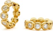 Missoma Tennis Cubic Zirconia Huggie Hoop Earrings