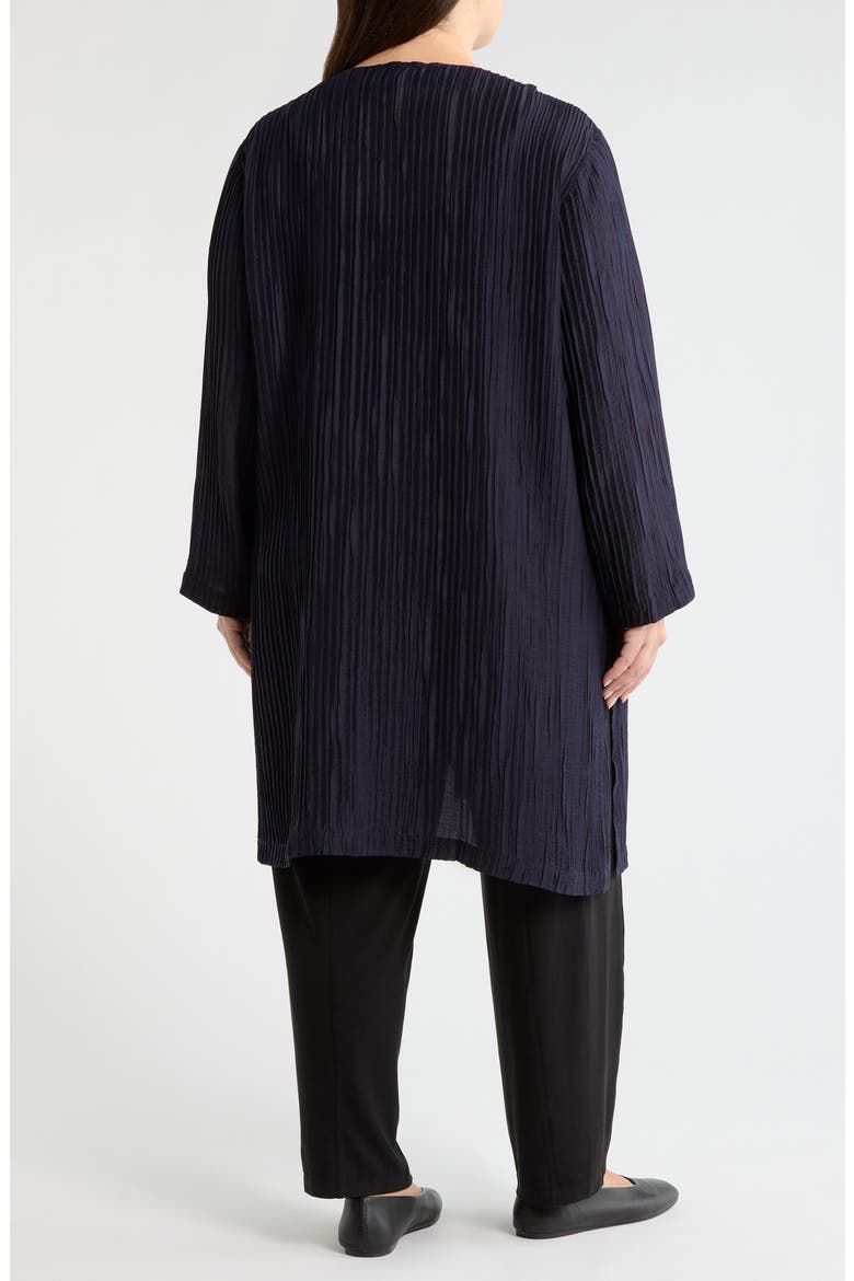 Micropleat Collarless Jacket, Alternate, color, INK