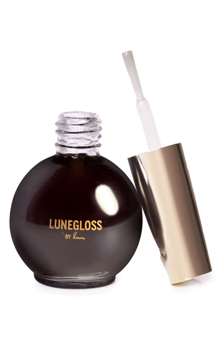 Le Mini Macaron Lunegloss Overnight Black Jelly Nail Serum, Main, color, 