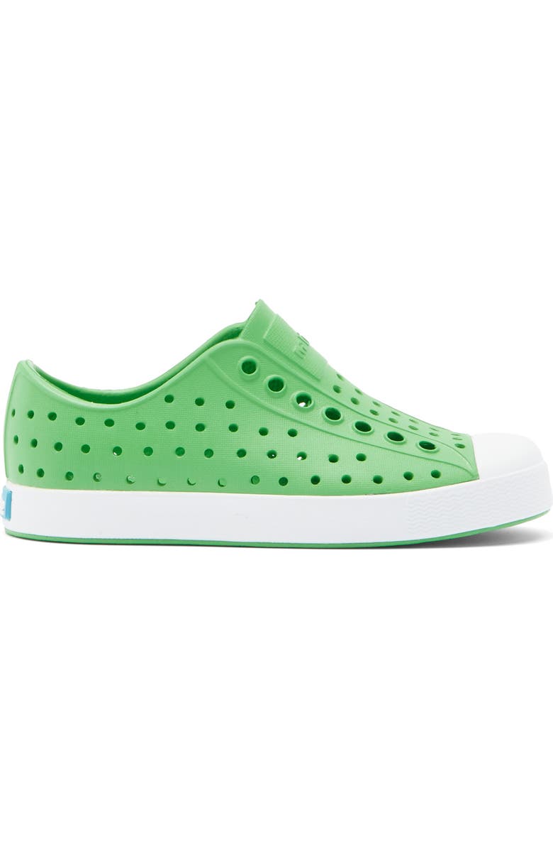 Native Shoes Kids' Jefferson Water Friendly Slip-On Sneaker, Alternate, color, Grasshopper Green/ Shell White
