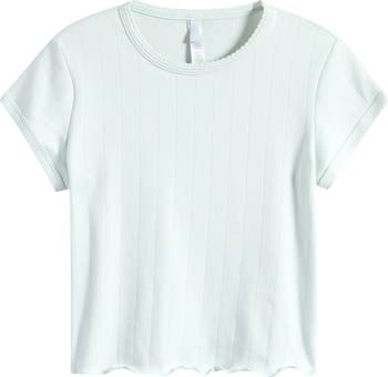 Drop Needle Pointelle Baby Tee