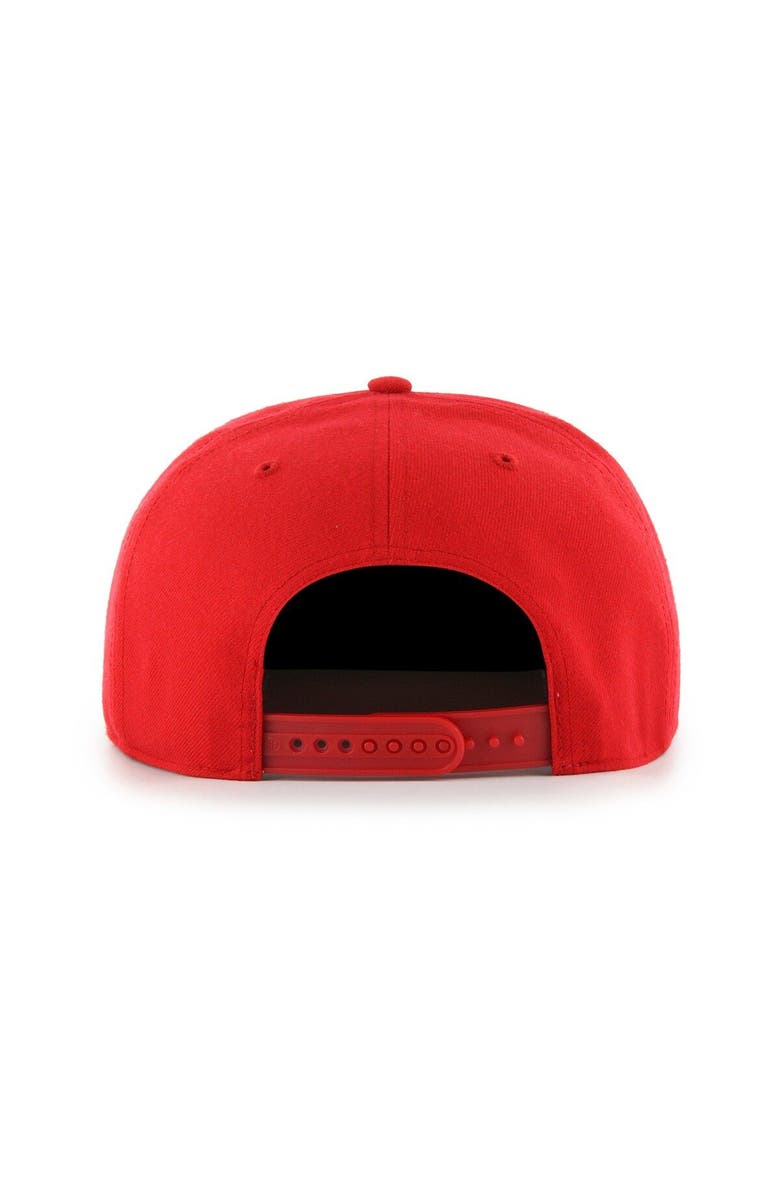 '47 Men's '47 Red Houston Rockets High Post Captain Snapback Hat, Alternate, color,