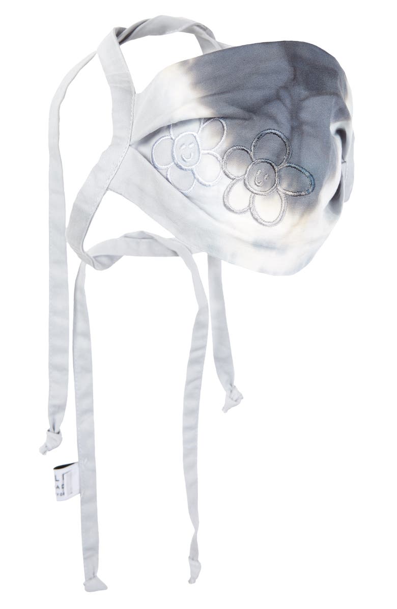 Collina Strada Floral Embroidered Tie Dye Cotton Face Mask, Main, color,