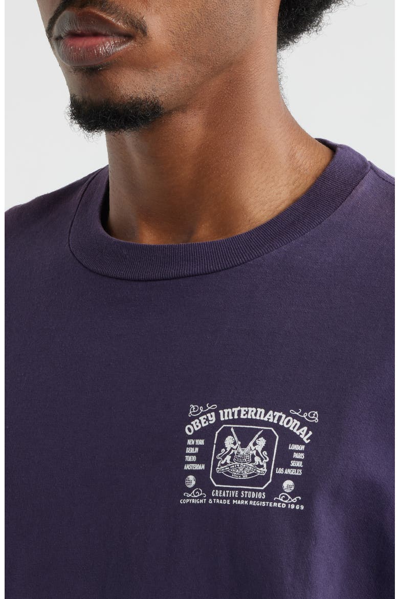 Creative Studios Cotton Graphic T-Shirt, Alternate, color, PIGMENT PURPLE VELVET