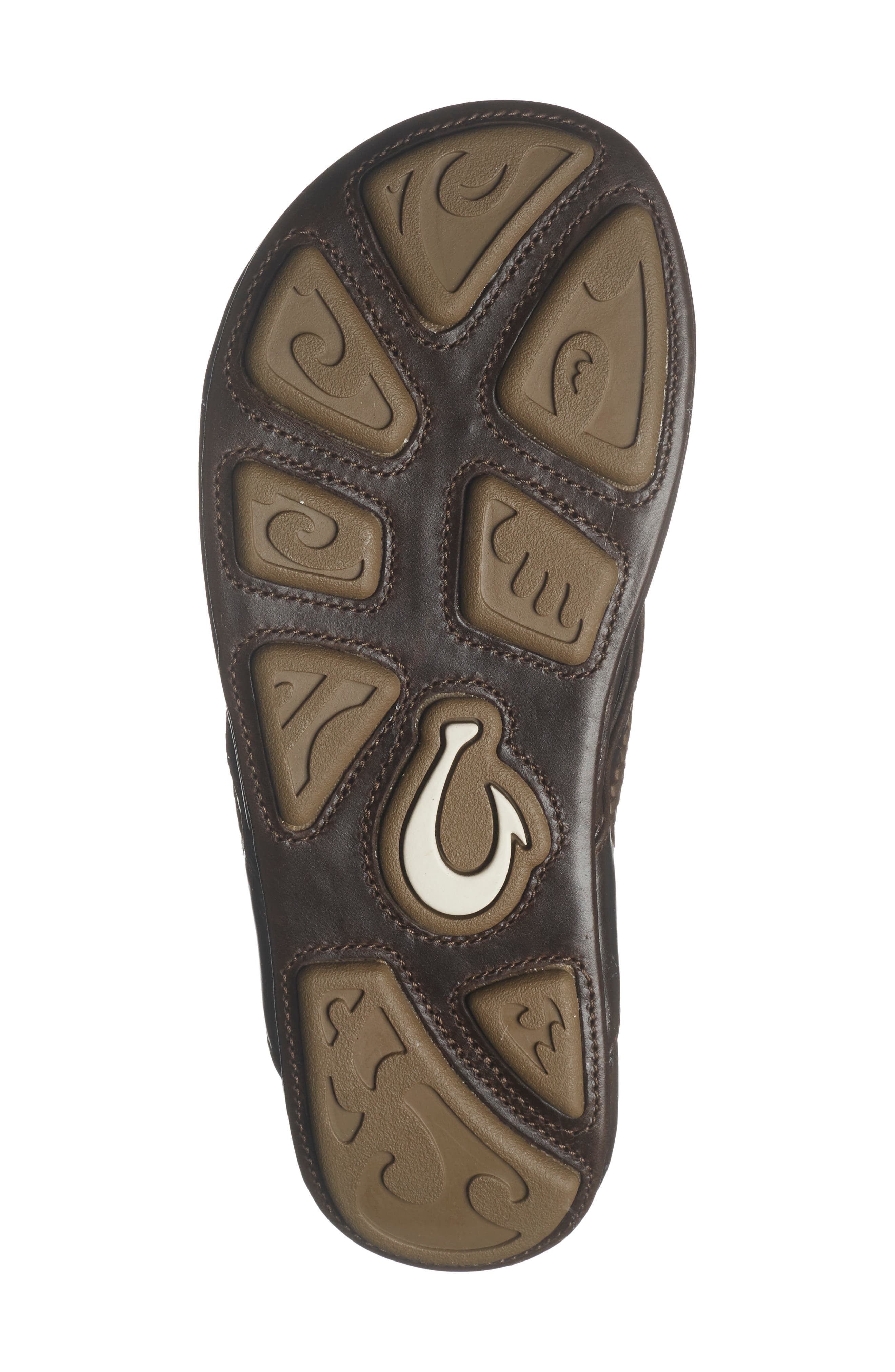 OluKai Mea Ola Mano Sandal, Alternate, color, Dark Java / Mustang