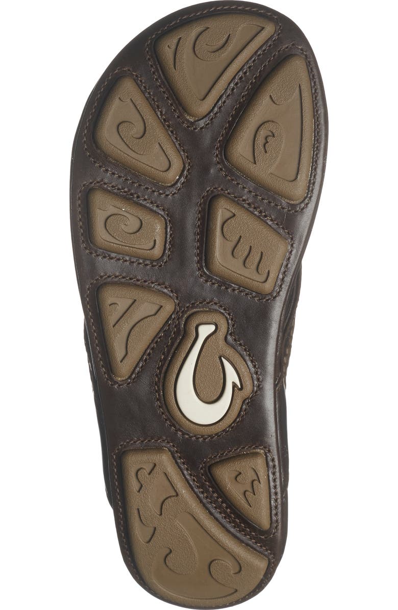OluKai Mea Ola Mano Sandal, Alternate, color, Dark Java / Mustang